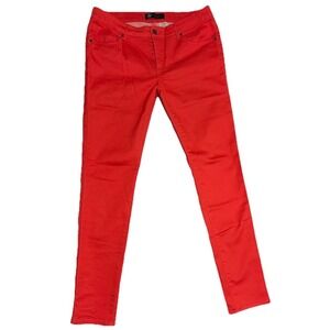 Kayden K Skinny Jeans Womens Coral Color Low Rise Size 13
